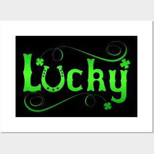 Lucky irish T Shirt Ireland Paddys Day Gift Posters and Art